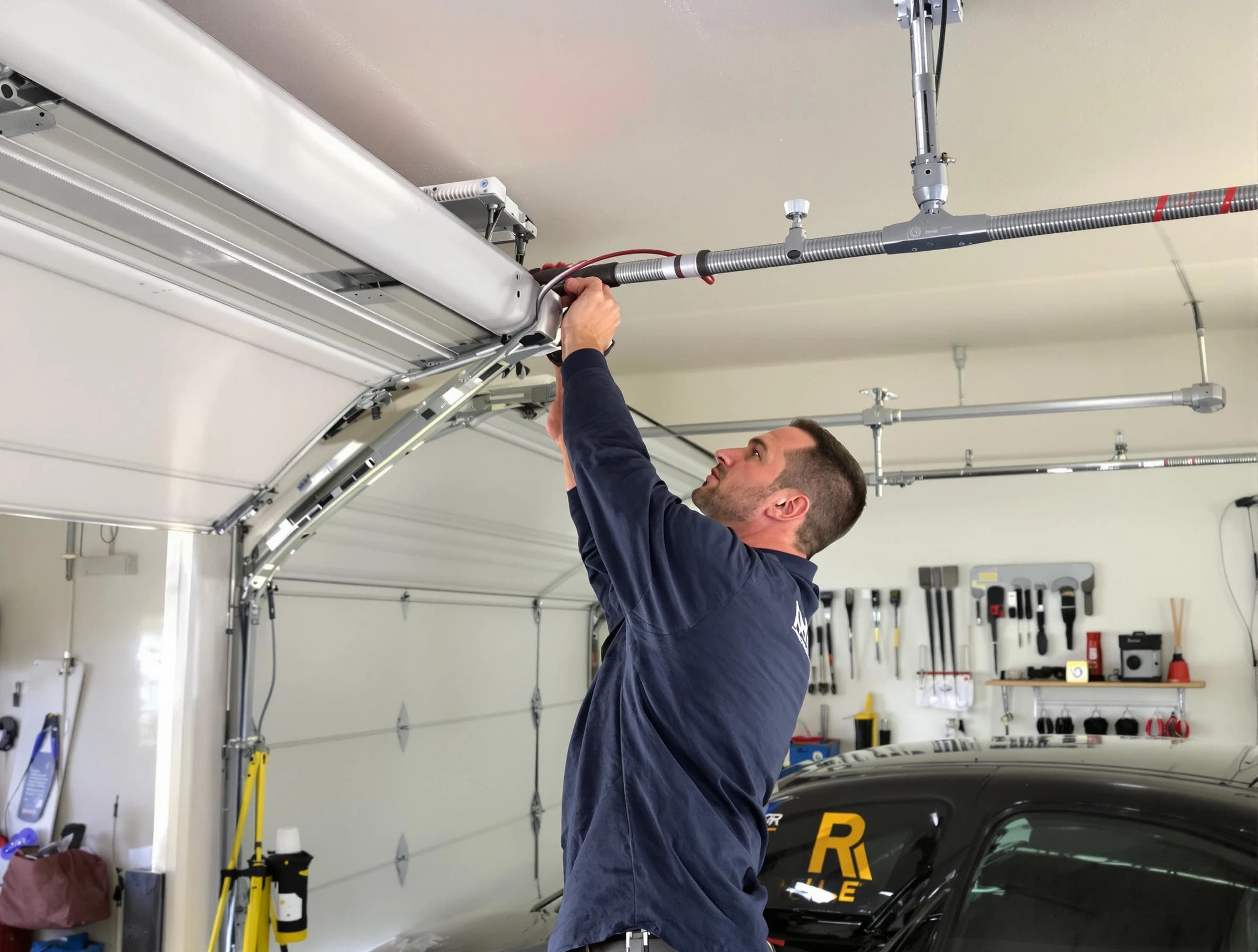 Vestavia Hills Garage Door Repair technician performing garage door cable repair in Vestavia Hills