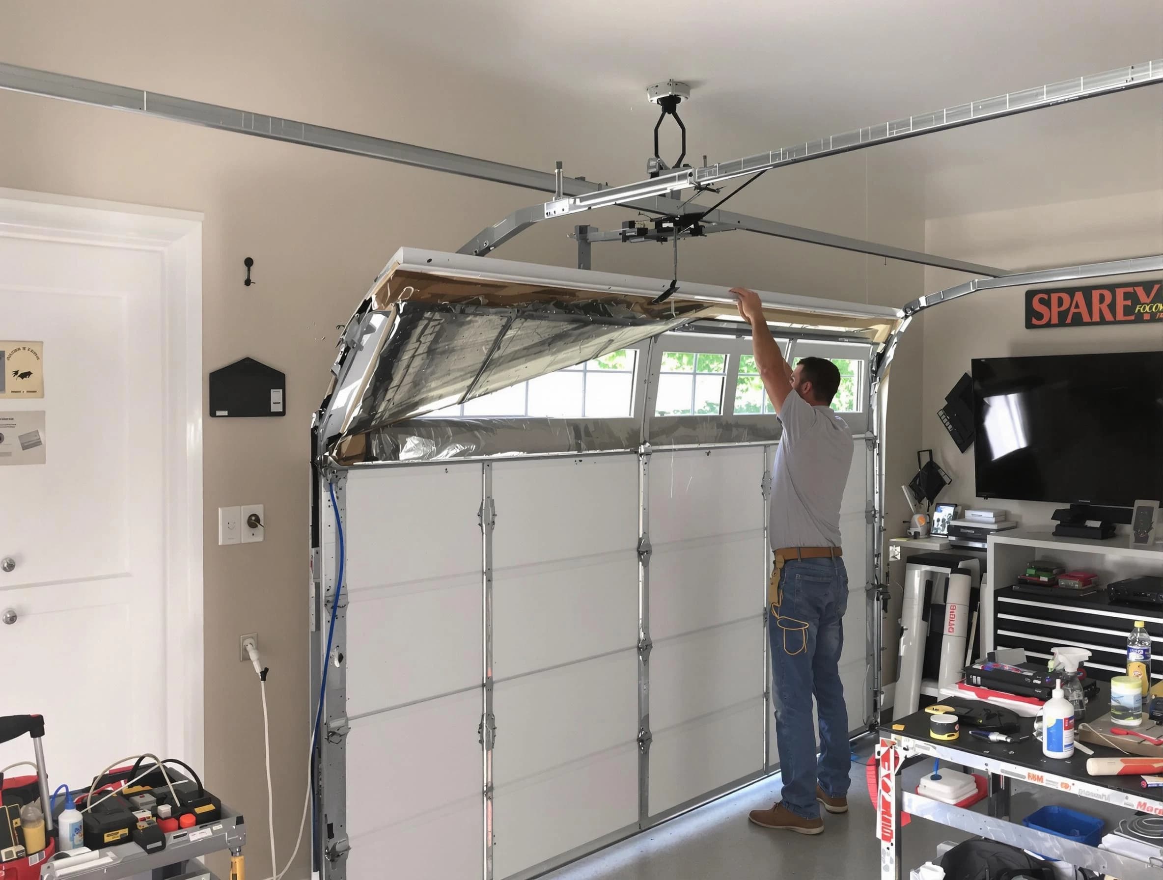 Garage door section replacement by Vestavia Hills Garage Door Repair in Vestavia Hills