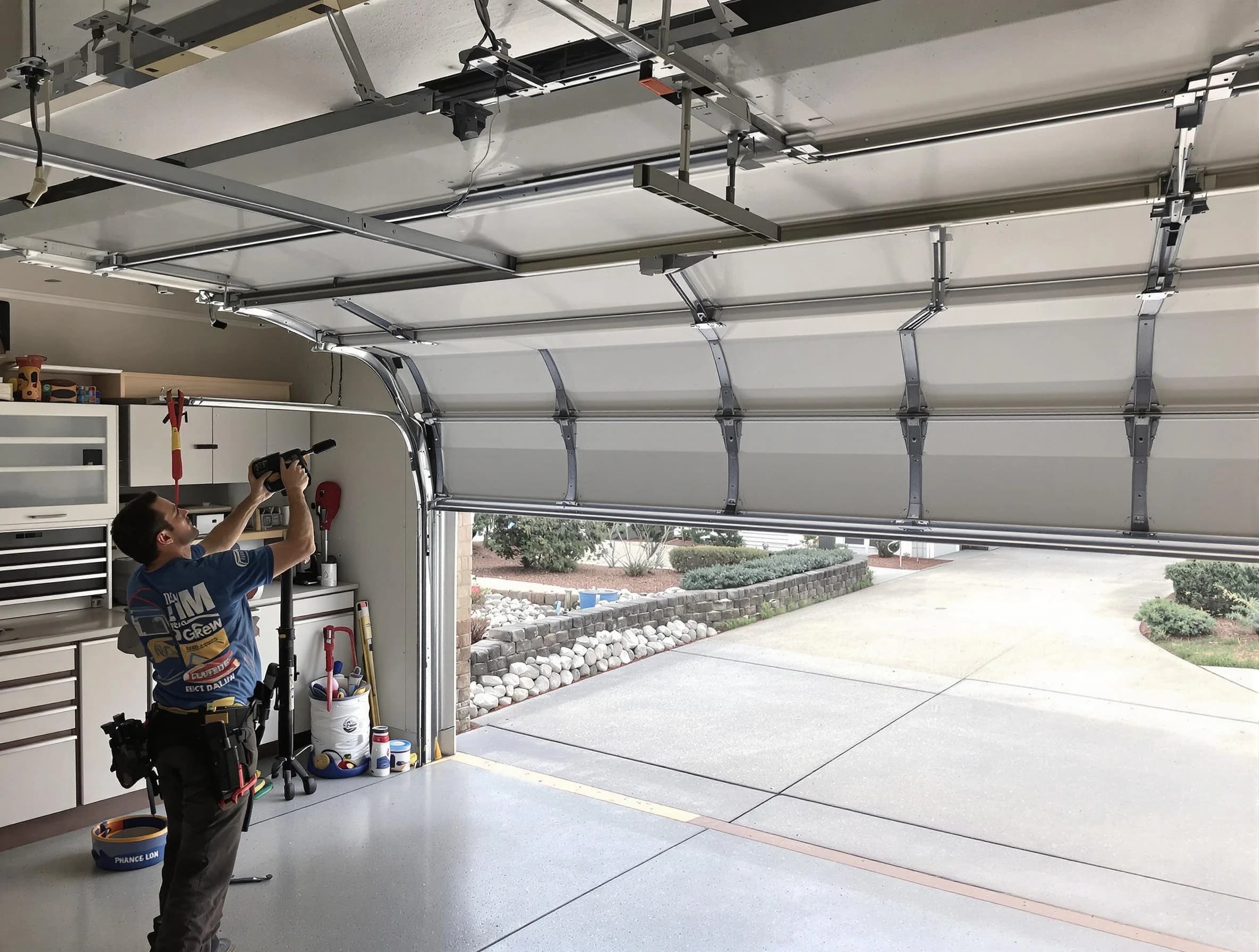 Garage door track repair service by Vestavia Hills Garage Door Repair in Vestavia Hills