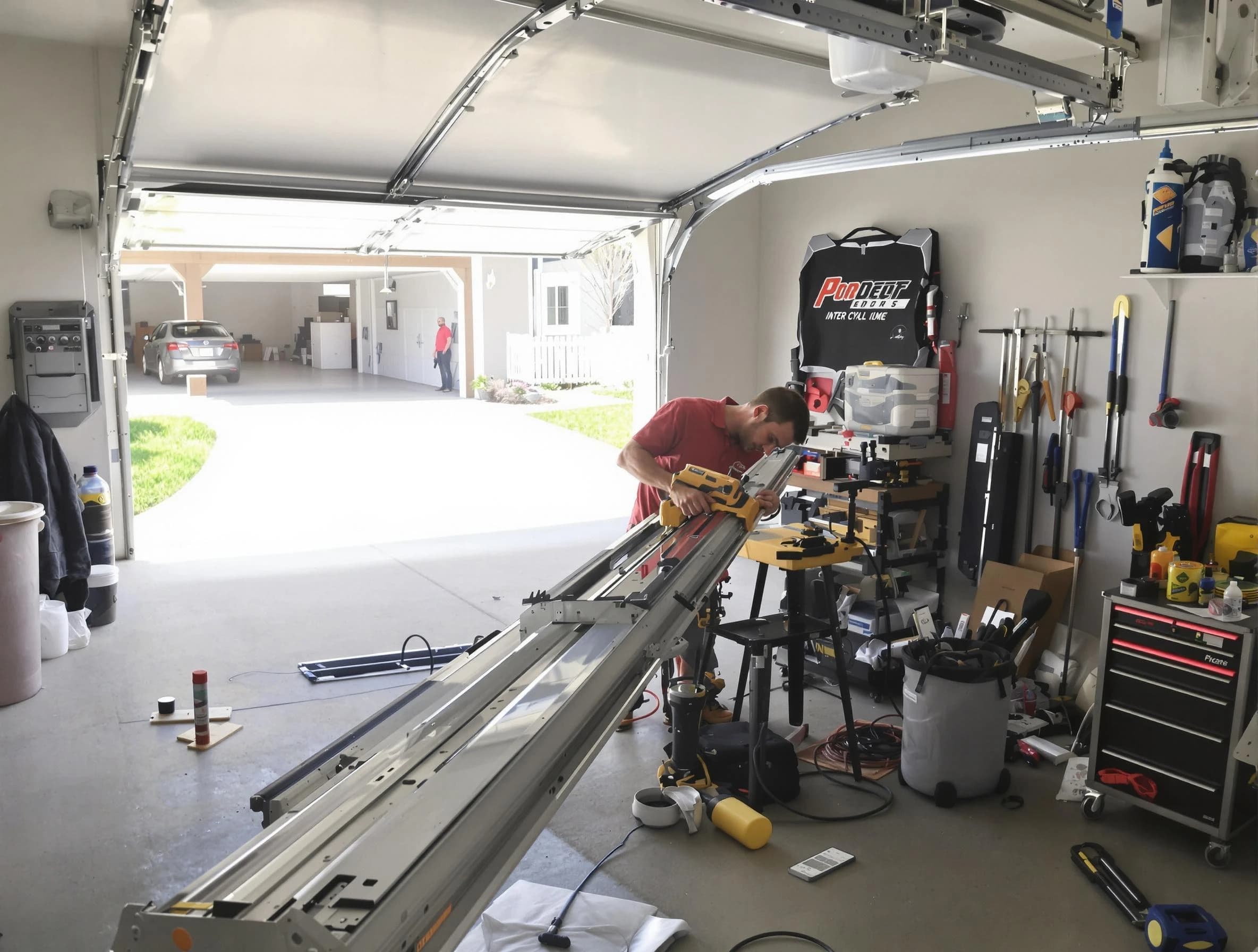 Vestavia Hills Garage Door Repair expert performing track repair in Vestavia Hills