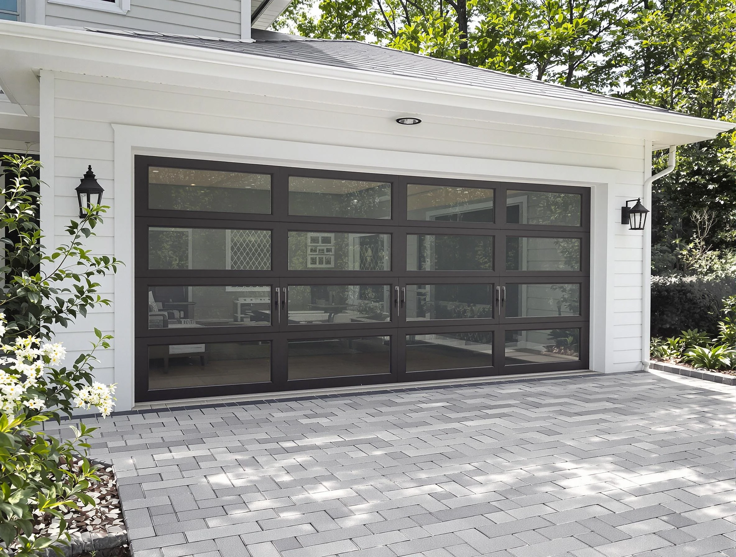 Vestavia Hills Garage Door Repair design specialist presenting custom garage door options to Vestavia Hills homeowner