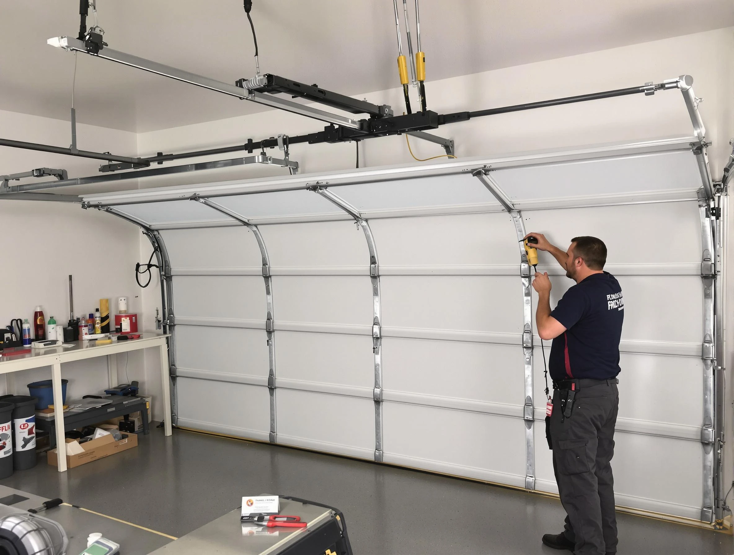 Vestavia Hills Garage Door Repair certified technician performing overhead door system repair in Vestavia Hills